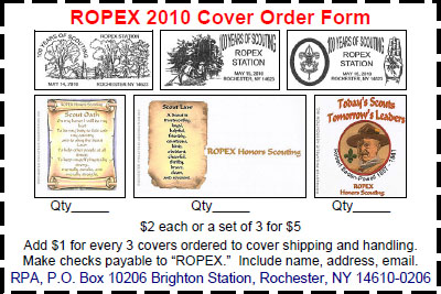 ROPEX 2009 cachet cover order form